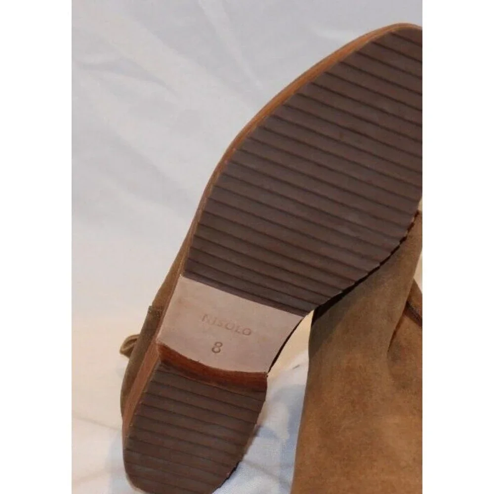 NISOLO Eva Chelsea Boot Classic‎ Taupe Suede Ankle Boots Size 8 NIB $228